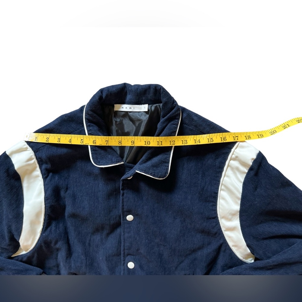 mnml Teddy Corduroy Bomber Varsity Jacket, Size L - Picture 14 of 14